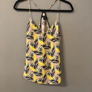J crew silk printed camisole blouse